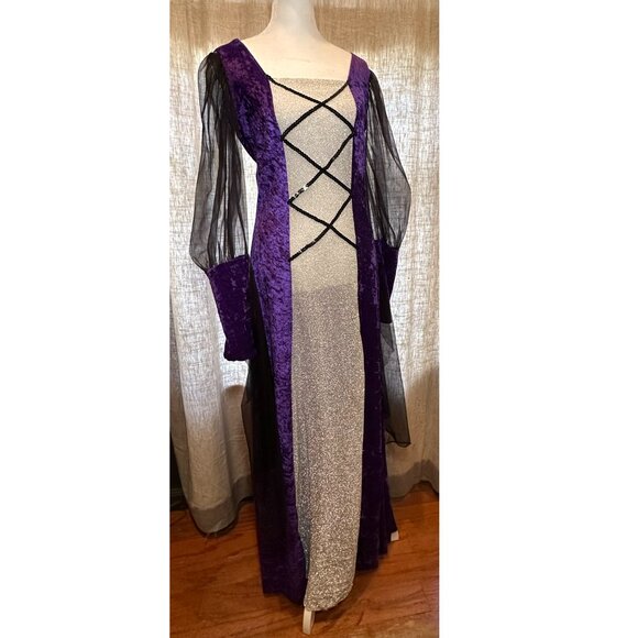 Charades Costume Dress Renaissance Medieval Witch Queen Vampire Vintage 90s - Picture 2 of 11